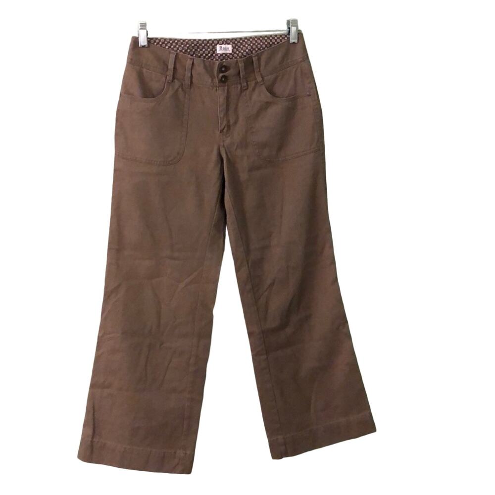 Bass Brown Casual Twill Pants Woman Size 2 Preppy Classic
